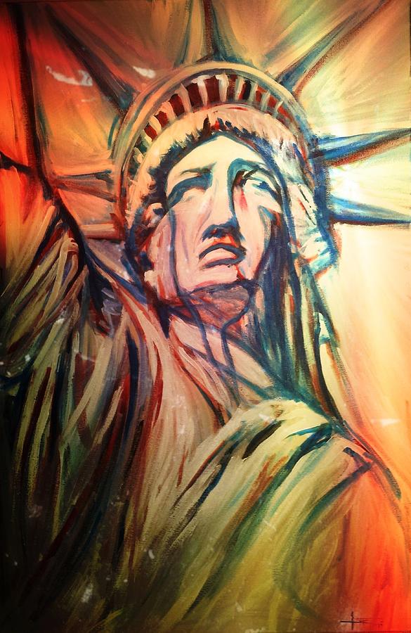 My Lady Liberty 2 Painting By Pedro Flores - Fine Art America