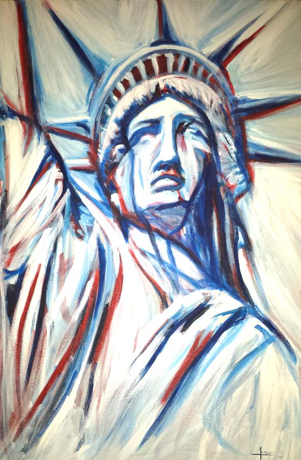 My lady liberty Painting by Pedro Flores | Fine Art America