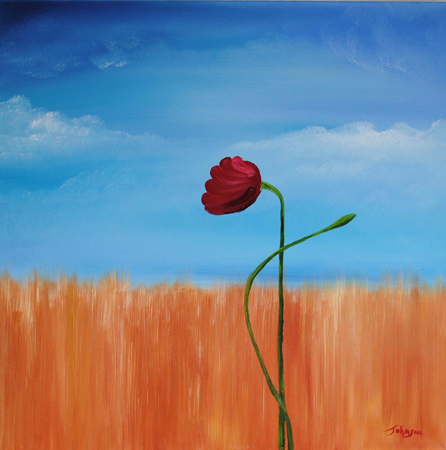 My Last Poppy Painting by John Johnson