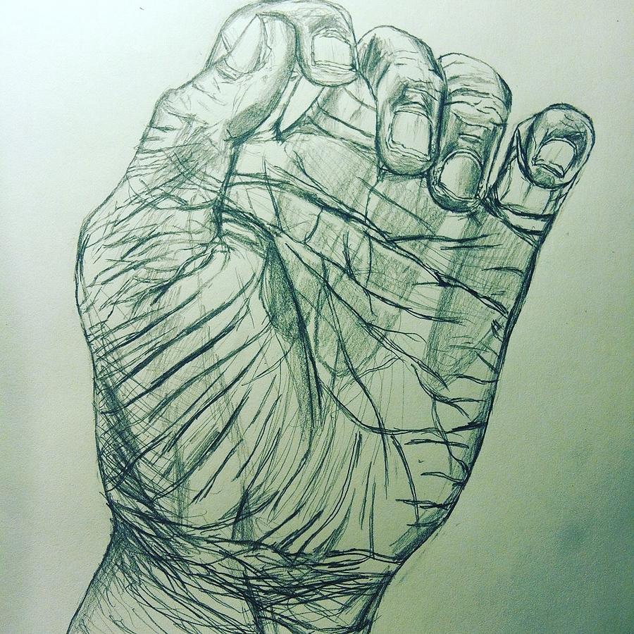 My left hand Drawing by Grant Coneal