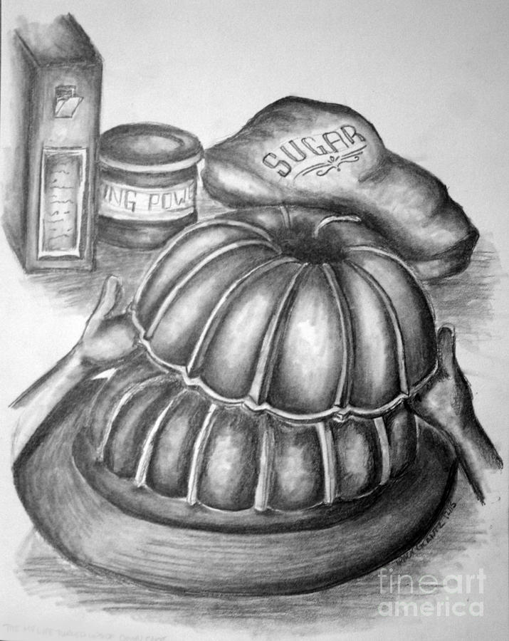My life turned upside down cake drawing by tracy glantz fine art america