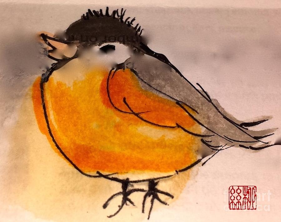 My Little Chickadee Painting by Margaret Welsh Willowsilk