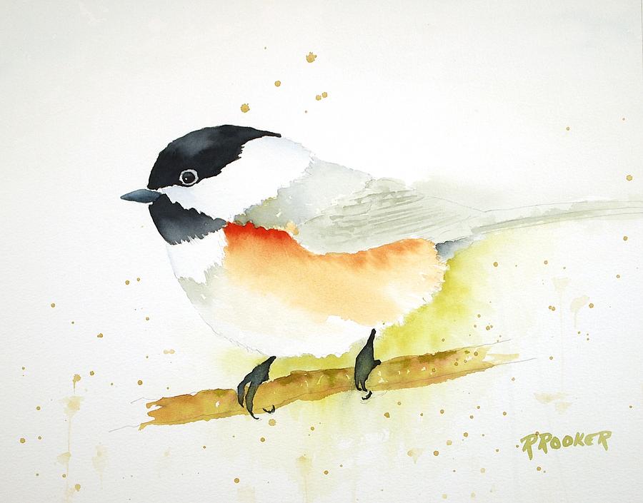 My Little Chickadee Painting by Richard Rooker