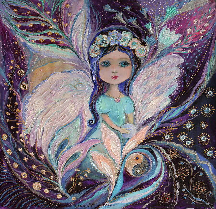 My little fairy Yin Painting by Elena Kotliarker
