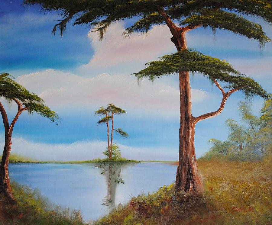 My Little Swamp Land Painting by John Johnson