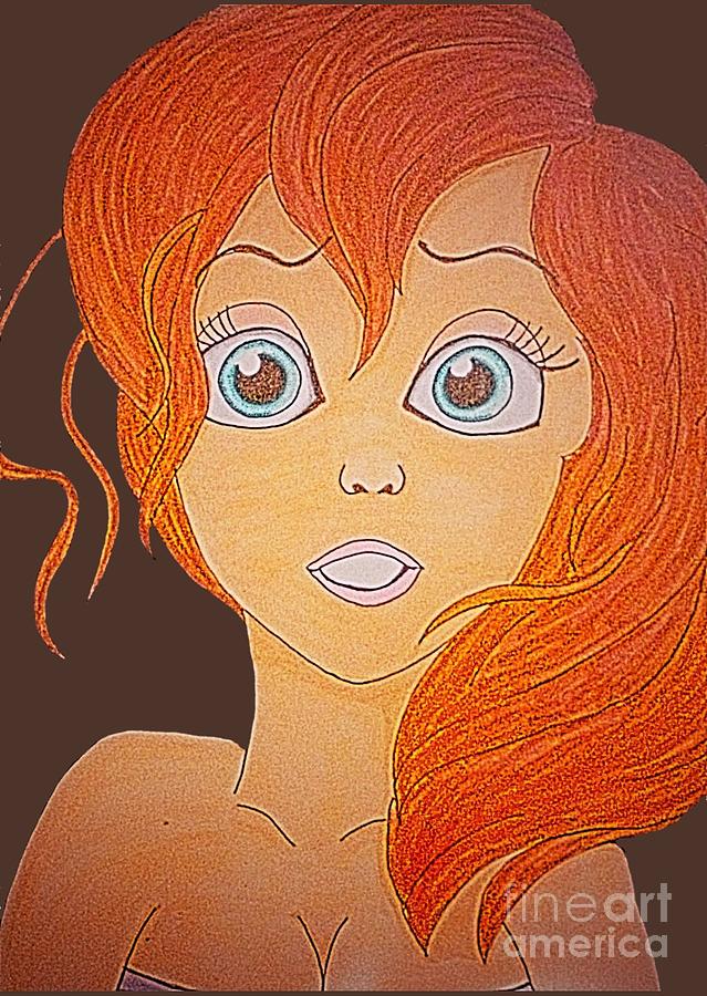 Mermaid Drawing - My Littlest Mermaid by Darci Smith