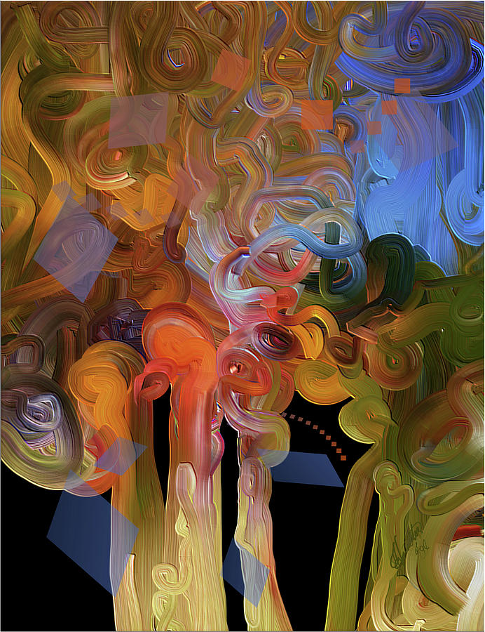 Abstract Digital Art - My Memories Dreamed by Terry R Hamilton