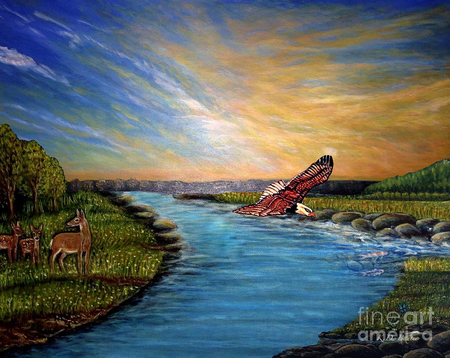 My Morning Walk with God in Paradise  Painting by Kimberlee Baxter