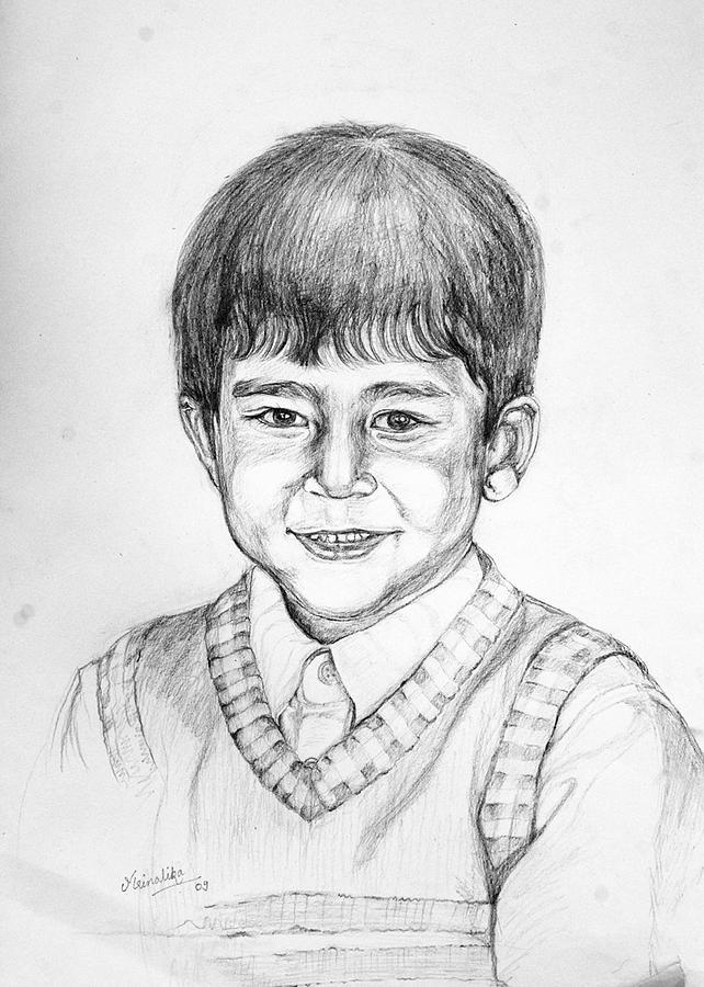 My nephew Drawing by Mrinalika Jain - Pixels