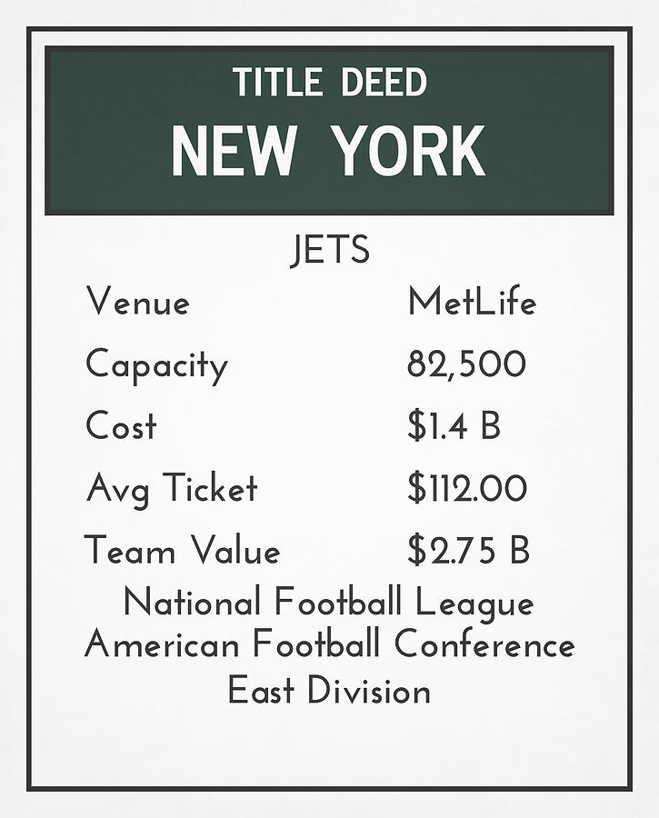 New York Jets Uniform T-Shirt by Joe Hamilton - Pixels