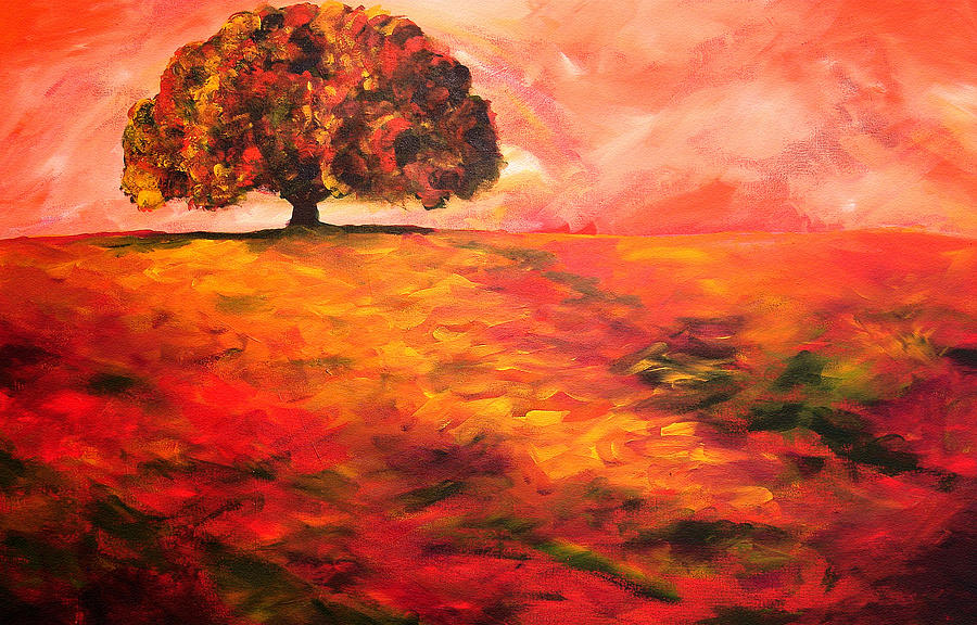 My Oak Tree Painting by Mary Jo Zorad