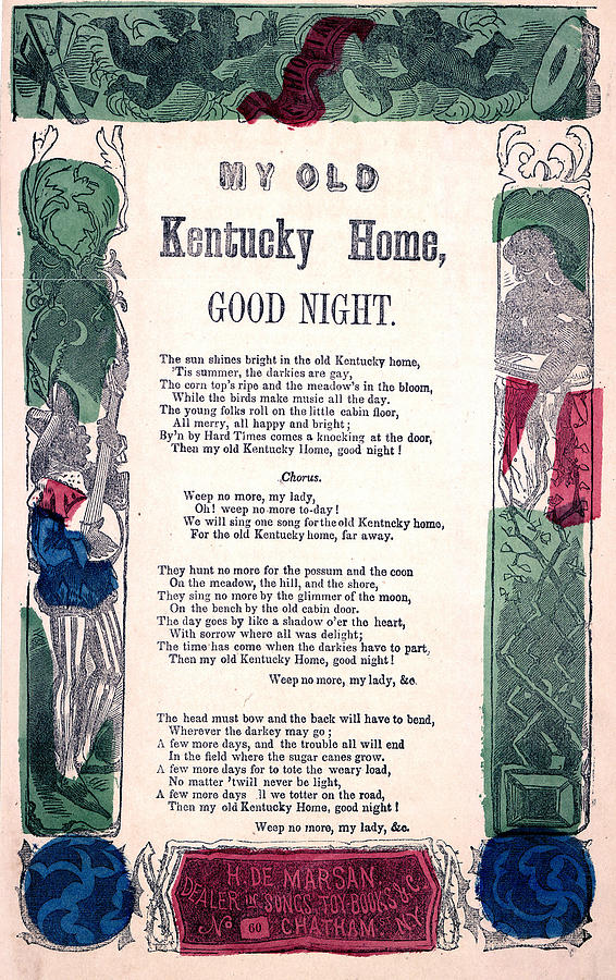 Music Photograph - My Old Kentucky Home, Good Night by Everett