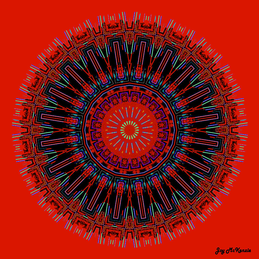 Abstract Digital Art - My Pain Mandala by Joy McKenzie