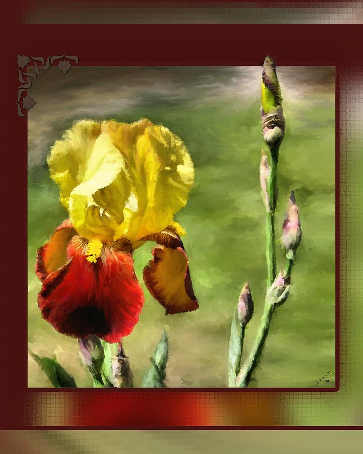 My Painted Iris Painting by Susan Kinney