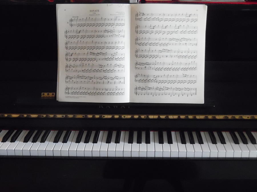 Music Painting - My Piano by Esther Newman-Cohen