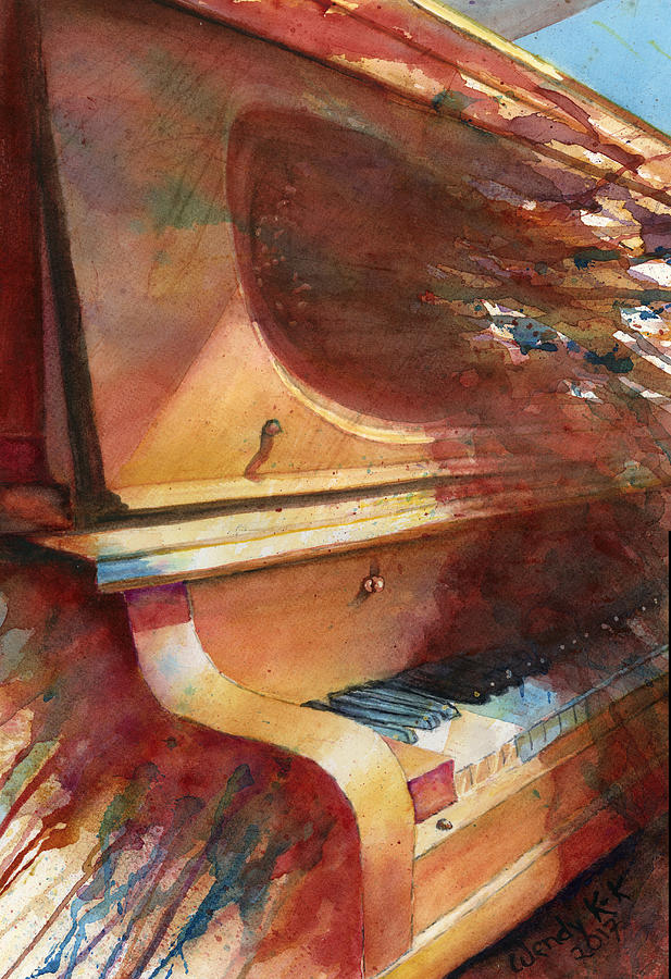 My piano Painting by Wendy Keeney-Kennicutt