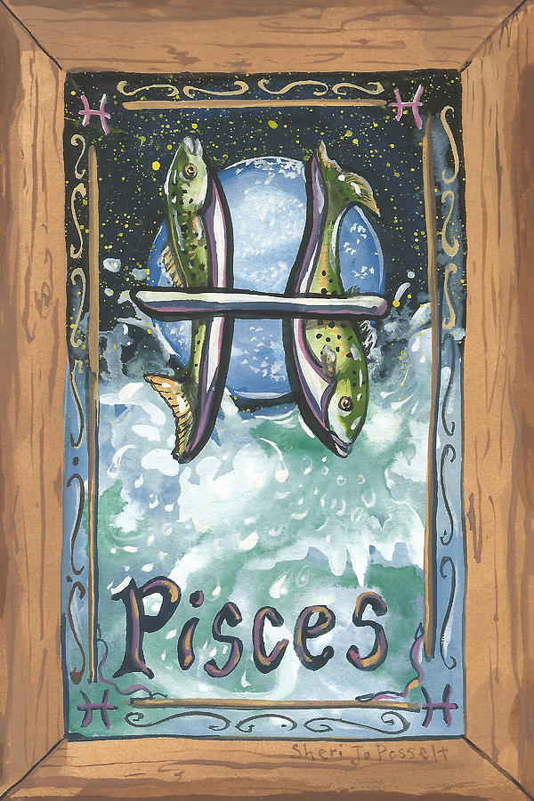My Pisces Painting by Sheri Jo Posselt