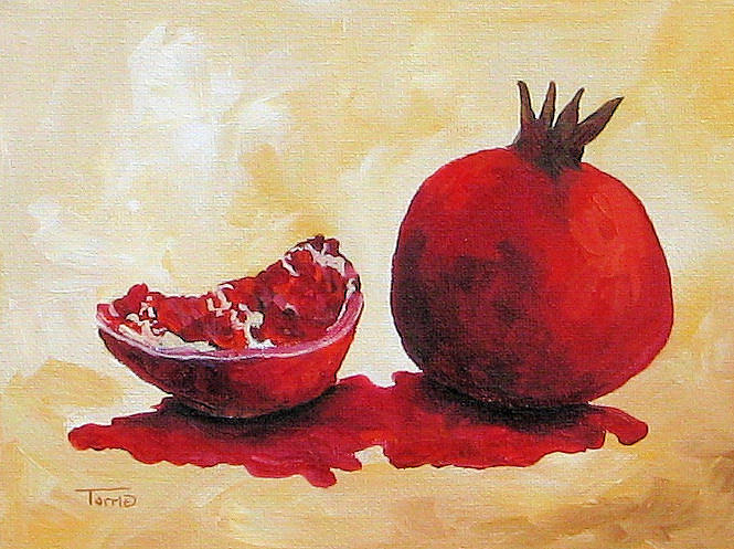 My Pomegranate  Painting by Torrie Smiley