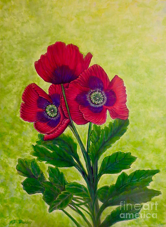 My Poppy Love Painting by Kimberlee Baxter
