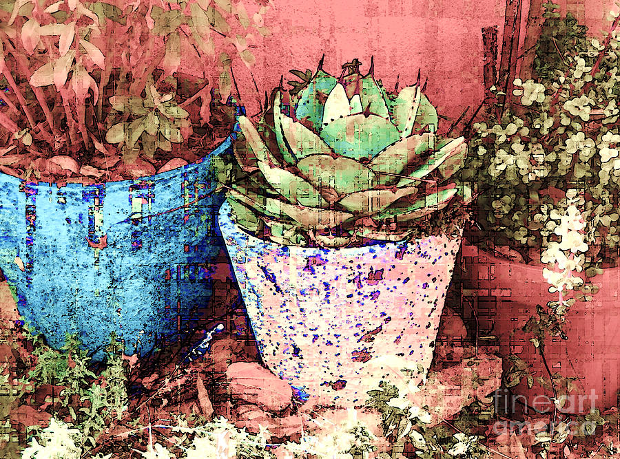 		My Potted Friends			 Digital Art by Ann Johndro-Collins