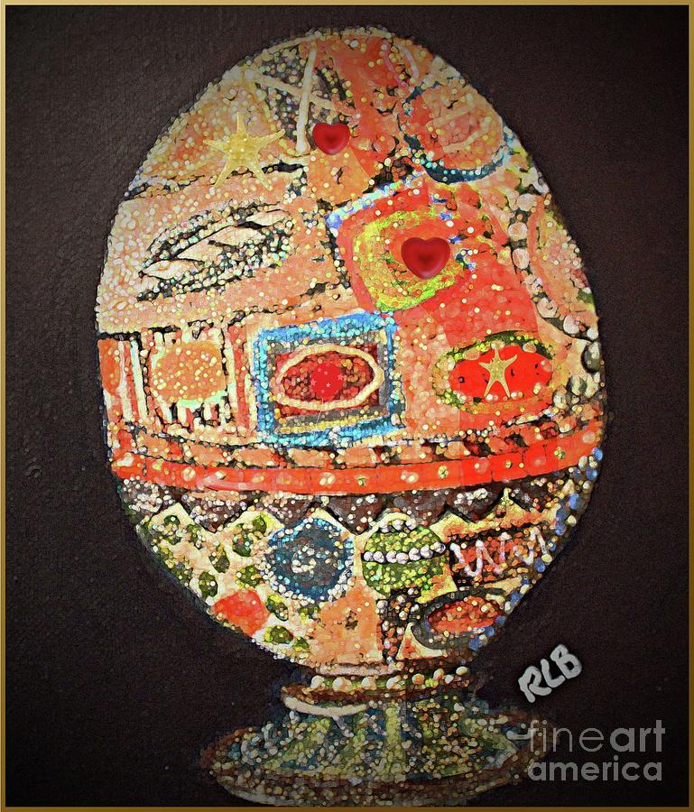 My Precious Valentine Egg Painting by Rita Brown