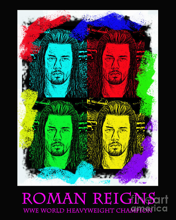 My Prediction for the World Heavyweight Championship Winner of Wrestlemania 2015 Roman Reigns Digital Art by Jim Fitzpatrick
