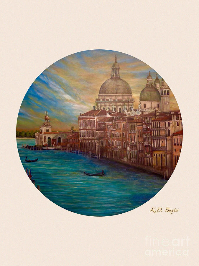My Recollection of Venice in the Round Painting by Kimberlee Baxter