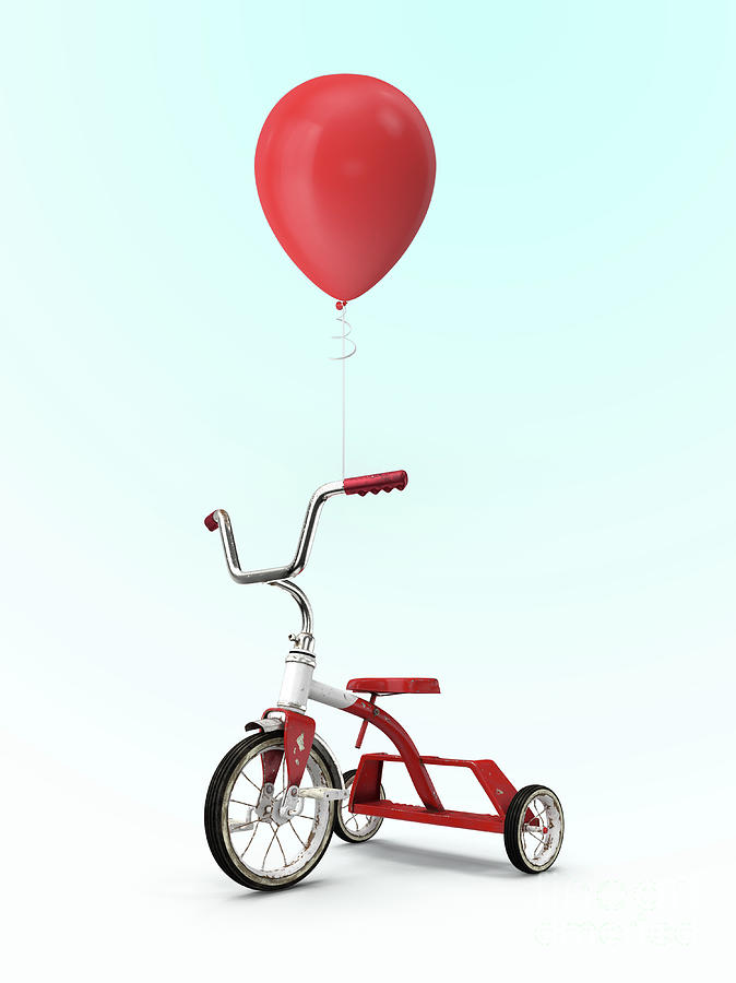My Red Balloon Digital Art by Edward Fielding