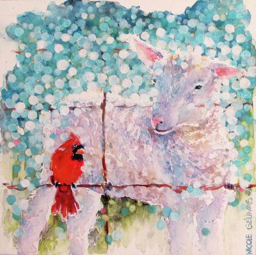 My red friend Painting by Nicole Gelinas