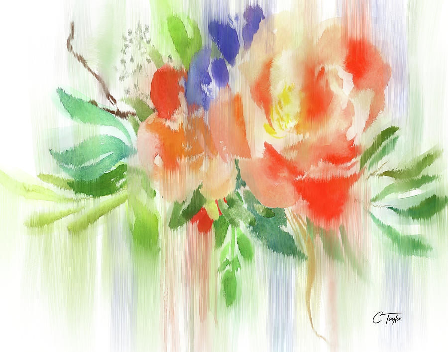 Rose Painting - My Roses Gently Weep by Colleen Taylor