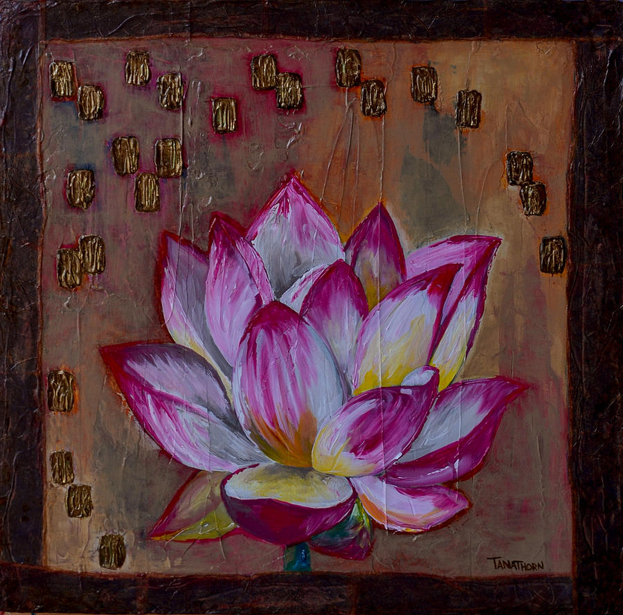 Lotus Painting - My Sanctuary by Amy Tanathorn