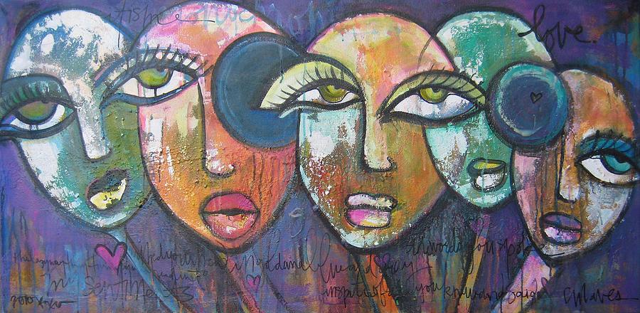 Faces Painting - My Sentiments by Laurie Maves ART