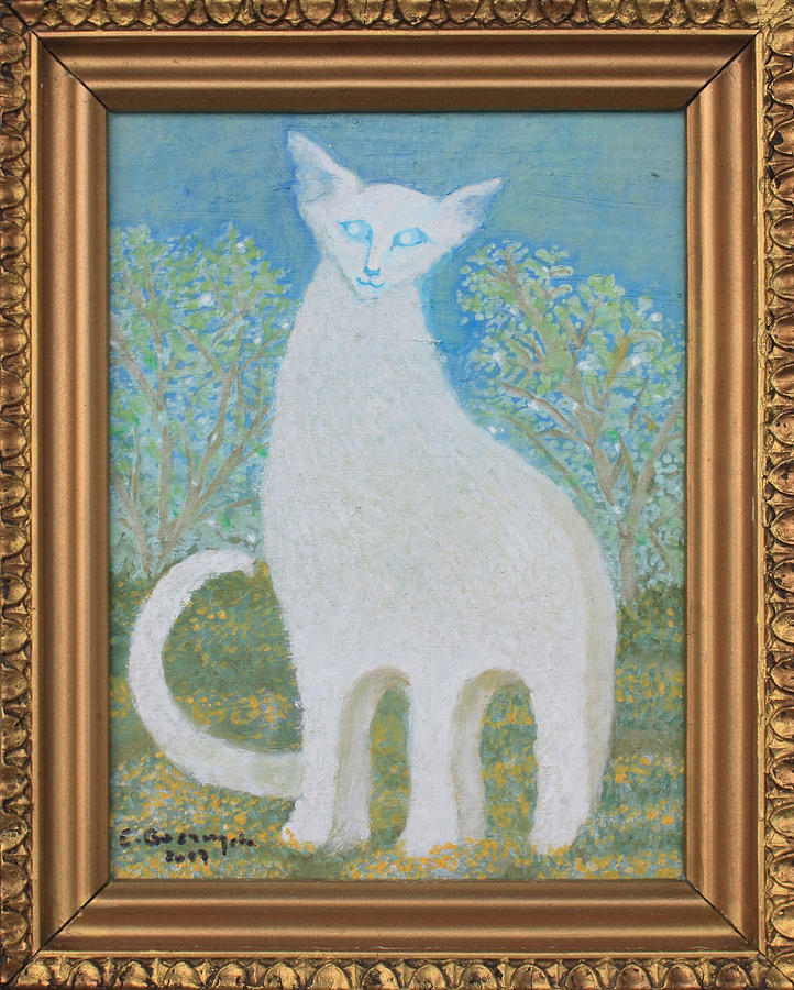 My siamese cat Painting by Elzbieta Goszczycka