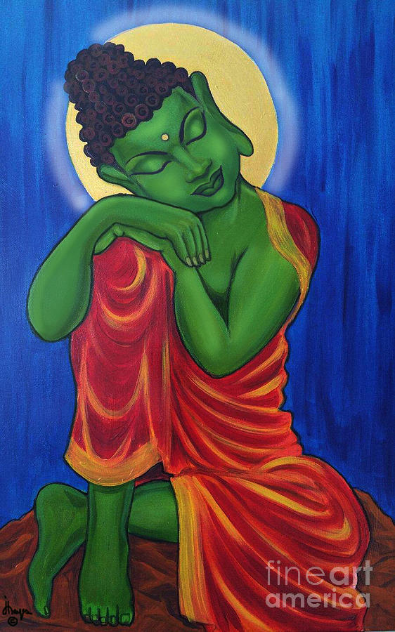 My Sleeping Buddha Painting by Joyce Hayes