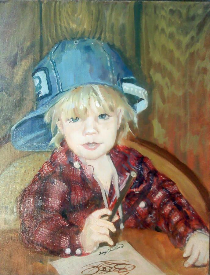 Portrait Painting - My Son John by Larry Christensen