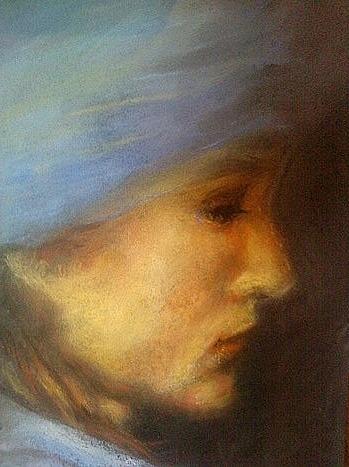 My Son Lindsay Pastel by Caroline Anne Du Toit