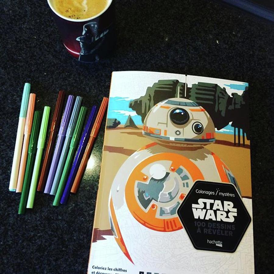 Coffee Photograph - My #starwars #day #metime #coloring by Sarah Karipidis