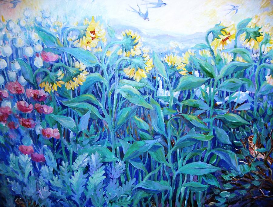 My Summer Garden  Painting by Trudi Doyle