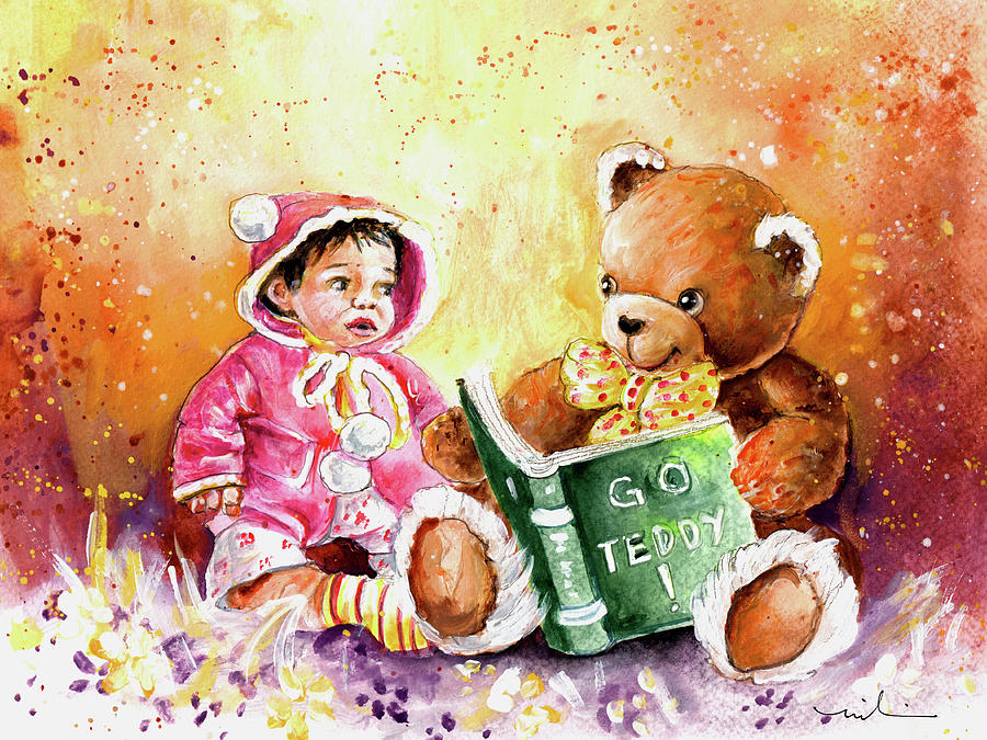 Bear Painting - My Teddy And Me 04 by Miki De Goodaboom