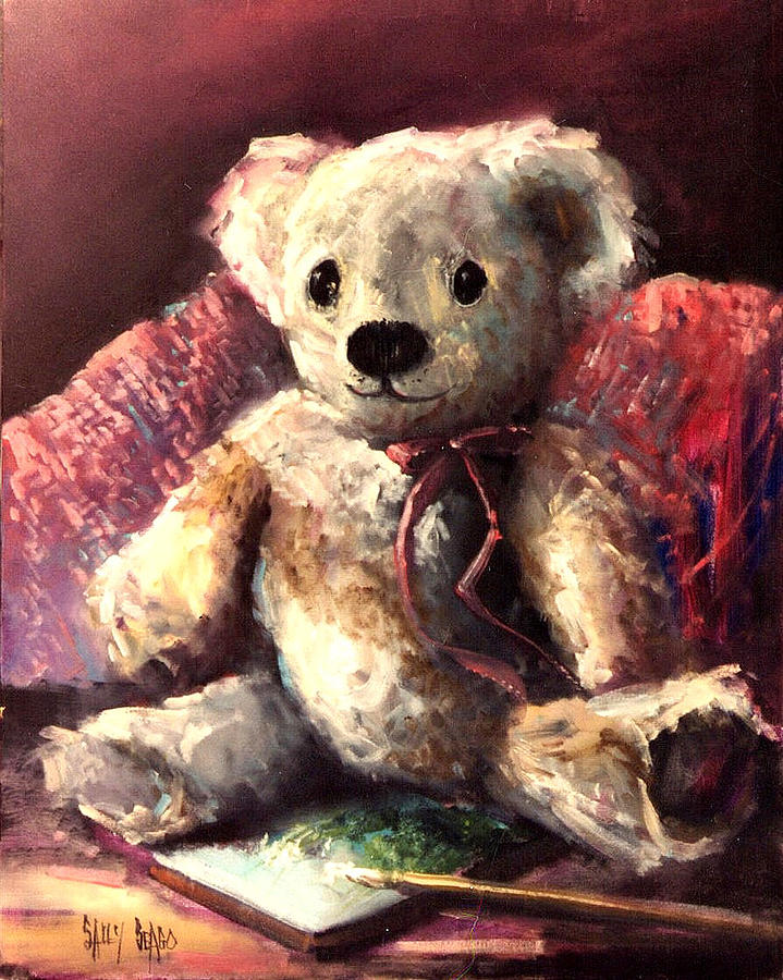 My Teddy Painting by Sally Seago