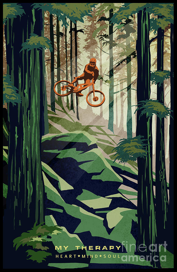 Mountain Bike Painting - My Therapy by Sassan Filsoof