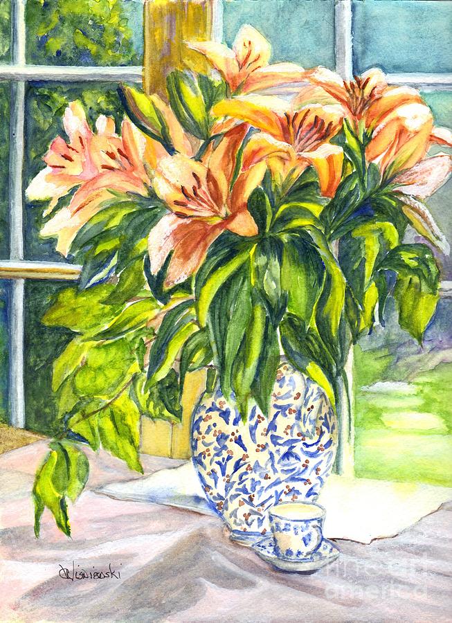 Lily Painting - My Tigers by Carol Wisniewski