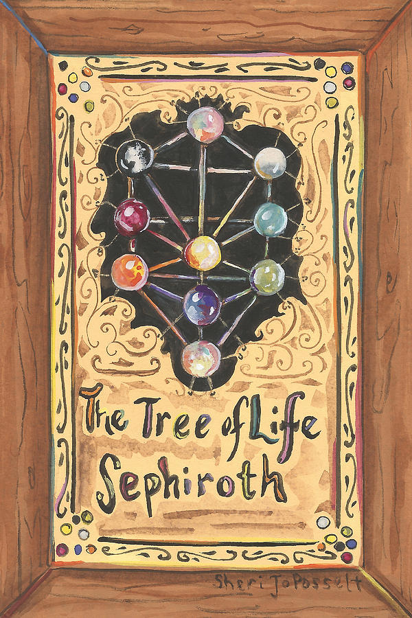 My Tree of Life Sephiroth Painting by Sheri Jo Posselt