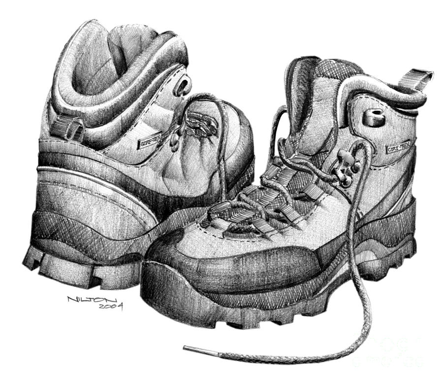 Hiking Boots Drawing
