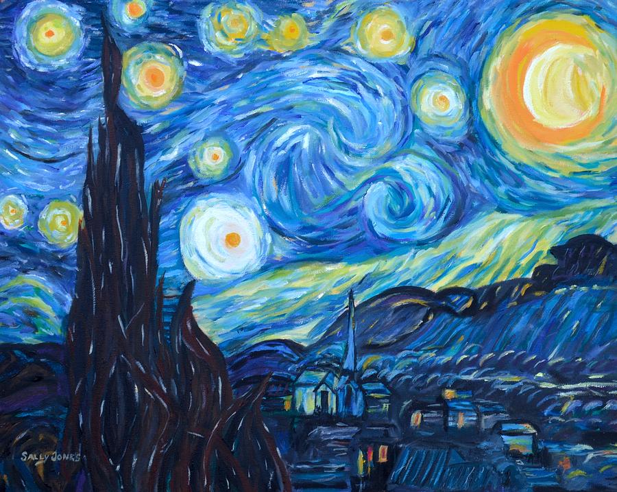 My Version of The Starry Night Painting by Sally Jones | Fine Art America