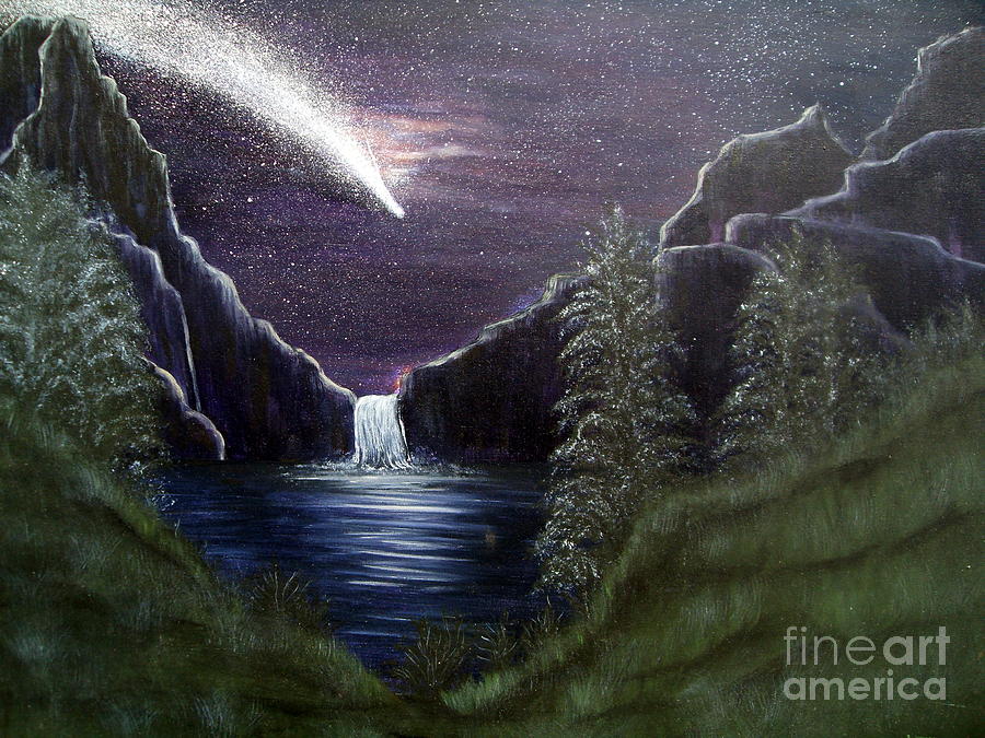 My vision of Haleys Comet Painting by Vivian Cook