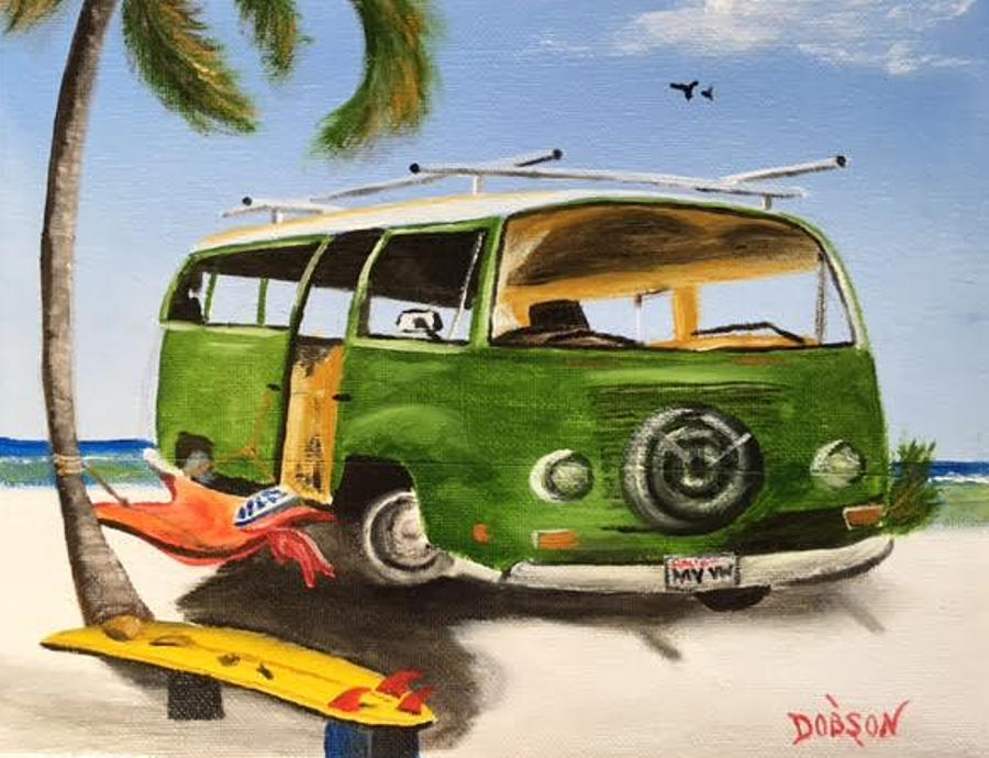 My VW Van Painting by Lloyd Dobson