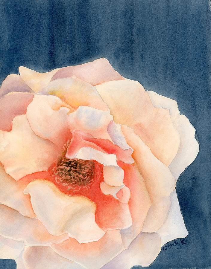 My Walmart Rose Painting by Wendy Keeney-Kennicutt