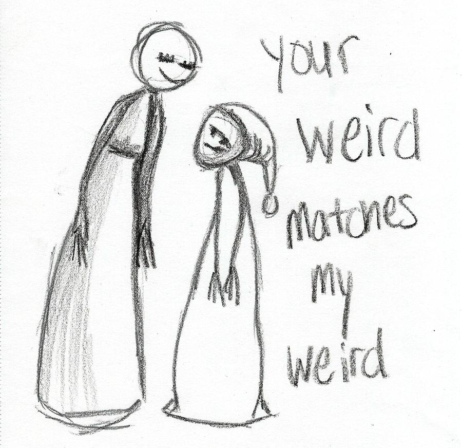 Quirky Drawing - My Weird 2 by Emily Page