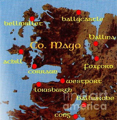 MAYOs...PLACE NAMES Painting by Val Byrne